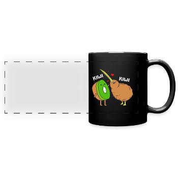kiwi-oiseau kiwi - Mug panoramique uni - noir - Devant
