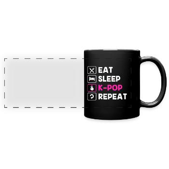K-Pop - Panorama-Tasse farbig - Schwarz - Vorne