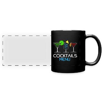 Cocktail - Mug panoramique uni - noir - Devant