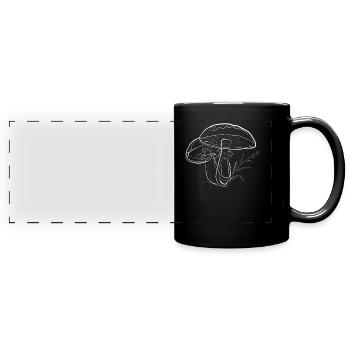 Pilze - Panorama-Tasse farbig - Schwarz - Vorne