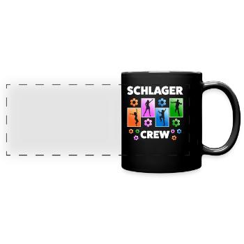 Schlager Gruppen - Panorama-Tasse farbig - Schwarz - Vorne