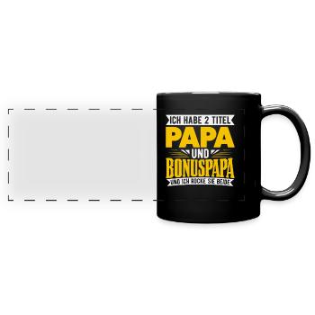 Bonuspapa stepfather - Full Colour Panoramic Mug - black - Front