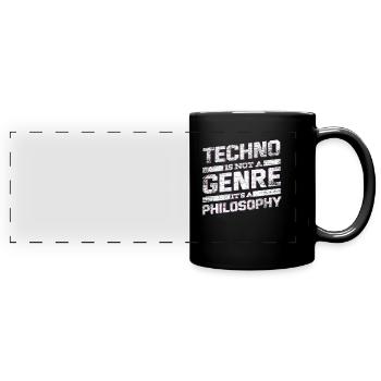techno music - Full Colour Panoramic Mug - black - Front