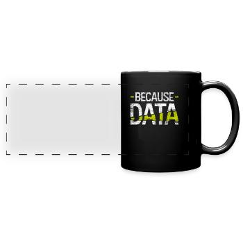 Données informatiques - Mug panoramique uni - noir - Devant