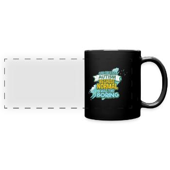 autism - Full Colour Panoramic Mug - black - Front