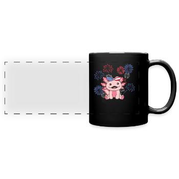 4 juillet American Axolotl for Kids USA - Mug panoramique uni - noir - Devant