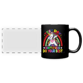 Testing Day Staar Test Day Teacher Student Exam - Full Colour Panoramic Mug - black - Front