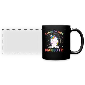 Kids Class of 2024 nailed it Einhorn - Panorama-Tasse farbig - Schwarz - Vorne