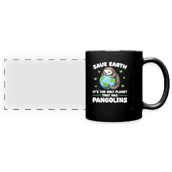Ist der einzige Planet mit Schuppentiere Earth Day - Panorama-Tasse farbig - Schwarz - Vorne