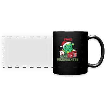 Joyeux Noël Dragon Veille de Noël Dragon - Mug panoramique uni - noir - Devant