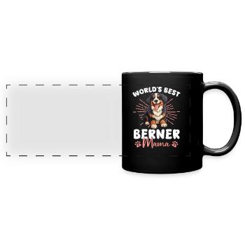 Bouvier Bernois Chien Bernois Mama - Mug panoramique uni - noir - Devant