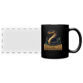 Dadaconda Vatertag bester Papa Anakonda Anakonda - Panorama-Tasse farbig - Schwarz - Vorne