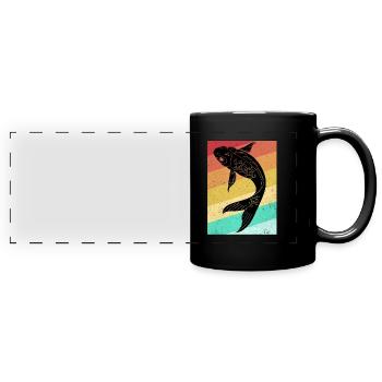 Koi - Mug panoramique uni - noir - Devant