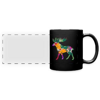 Elk - Full Colour Panoramic Mug - black - Front