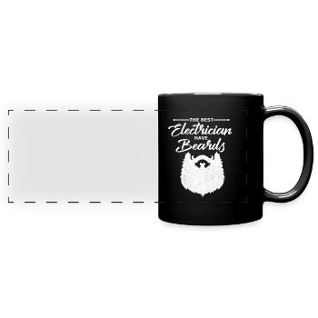 Elektriker - Panorama-Tasse farbig - Schwarz - Vorne