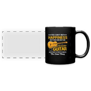 guitar - Full Colour Panoramic Mug - black - Front