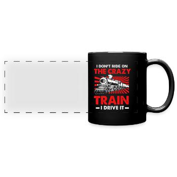 Trains miniatures Lokomotive Modellbau - Mug panoramique uni - noir - Devant
