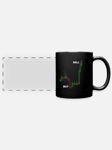 Börse - Panorama-Tasse farbig - Schwarz