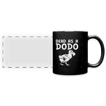 Dodo cadeau oiseau primitive fossil archéologie Geek - Mug panoramique uni - noir - Devant