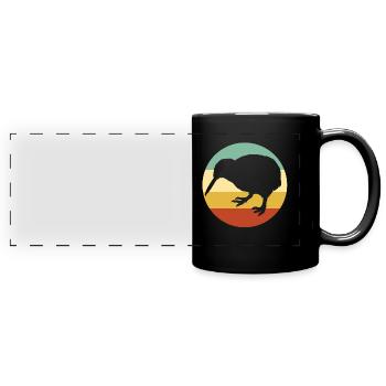 kiwi-oiseau kiwi - Mug panoramique uni - noir - Devant