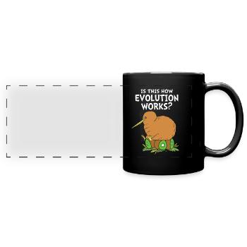 kiwi-oiseau kiwi - Mug panoramique uni - noir - Devant
