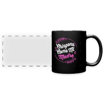 Chingona Latina - Mug panoramique uni - noir - Devant
