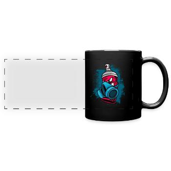 Peintures de peinture - Mug panoramique uni - noir - Devant