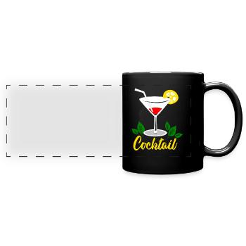 Cocktail - Mug panoramique uni - noir - Devant