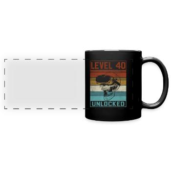 Joueur du 40e anniversaire - Mug panoramique uni - noir - Devant
