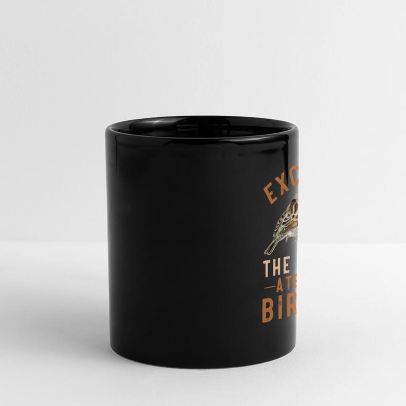 Spatz Vogelfutterhaus Garten Eichhörnchen Problem Panorama-Tasse farbig