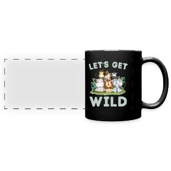 Zoo Birthday Boys Girls Zoo Lovers - Full Colour Panoramic Mug - black - Front