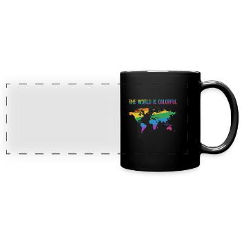The world is colorful - Mug panoramique uni - noir - Devant