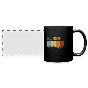 Ruhrpott - Panorama-Tasse farbig - Schwarz - Vorne