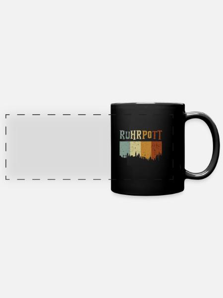 Ruhrpott - Panorama-Tasse farbig - Schwarz