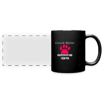 Greyhound - Panorama-Tasse farbig - Schwarz - Vorne