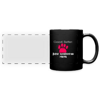 Irish wolfhound - Full Colour Panoramic Mug - black - Front