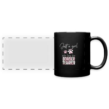 Border Terriers - Mug panoramique uni - noir - Devant