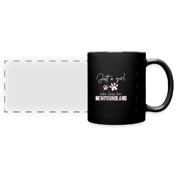 Terre-Neuve - Mug panoramique uni - noir - Devant
