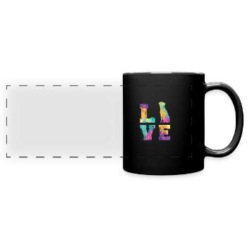 Amour Border Terrier - Mug panoramique uni - noir - Devant