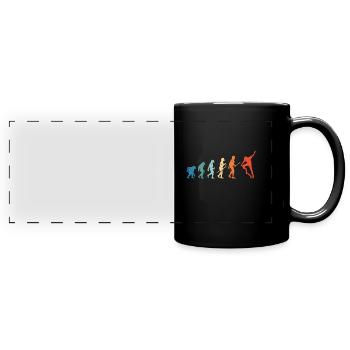 Skateboarding Evolution Skateboard Skater - Panorama-Tasse farbig - Schwarz - Vorne