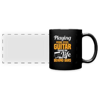 Pedal Steel Guitarist String Instrument Mountain - Panorama-Tasse farbig - Schwarz - Vorne