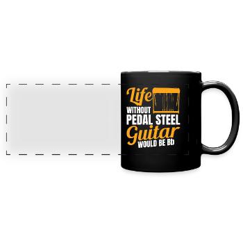Pedal Steel Guitarist String Instrument Mountain - Panorama-Tasse farbig - Schwarz - Vorne