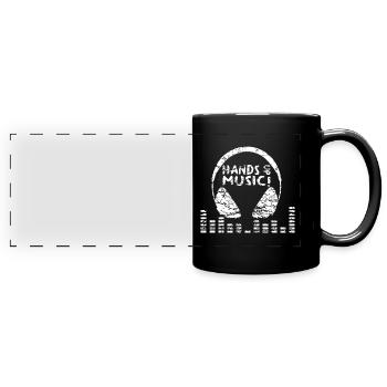 Hands Up Musik Dancecore Techno Geschenke - Panorama-Tasse farbig - Schwarz - Vorne