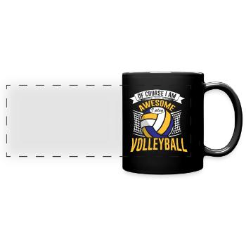 Filet de l'équipe de volleyball de plage de volleyball - Mug panoramique uni - noir - Devant