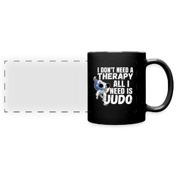 Judo - Panorama-Tasse farbig - Schwarz - Vorne