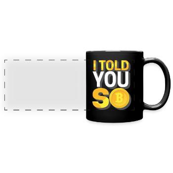 Bitcoin - Full Colour Panoramic Mug - black - Front