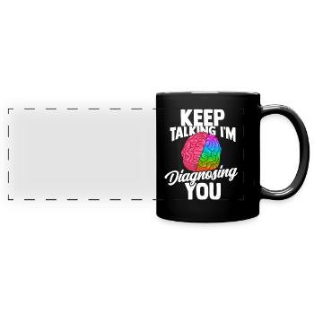 Psychologe Therapeut Doktor Psyche Freud - Panorama-Tasse farbig - Schwarz - Vorne