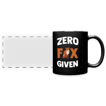 Fuchs - Panorama-Tasse farbig - Schwarz - Vorne