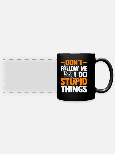 bungee jumping - Panorama-Tasse farbig - Schwarz