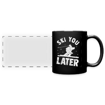 Ski - Panorama-Tasse farbig - Schwarz - Vorne